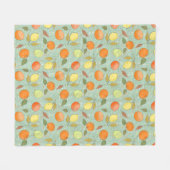 Couverture Polaire Fruit motif aux citrons, oranges (Devant (Horizontal))