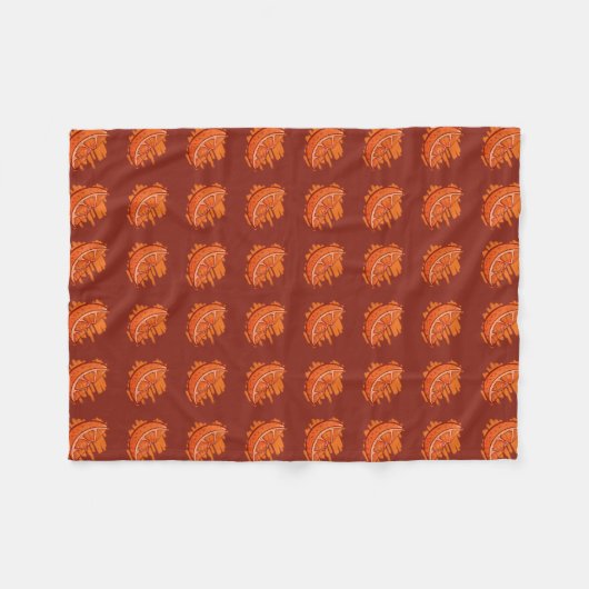 Couverture Polaire Fruit Motif Sang Orange Cadeaux (Devant (Horizontal))