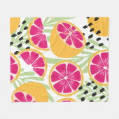 Couverture Polaire Fruit sans couture motif, pamplemousse à l tropica (Devant (Horizontal))