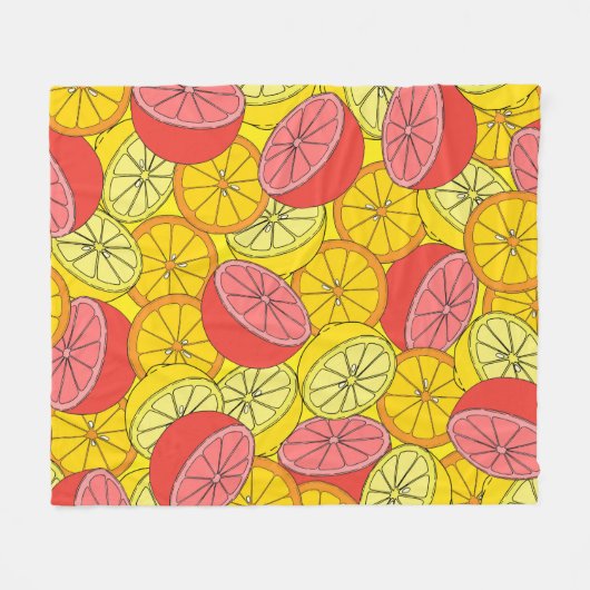 Couverture Polaire Fruits d'agrumes Motif transparent (Devant (Horizontal))