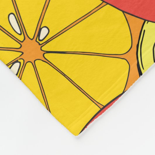 Couverture Polaire Fruits d'agrumes Motif transparent (Coin)