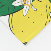 Couverture Polaire Fruits de citron tropicaux, Face Soleil. (Coin)