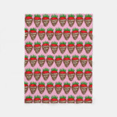 Couverture Polaire Fruits de fraises rouges trempées au chocolat (Devant)