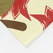 Couverture Polaire Fruits de grenade : Cartoon Arrière - plan jaune (Coin)