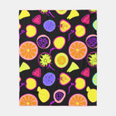 Couverture Polaire Fruits de Neon Vibrants (Devant)
