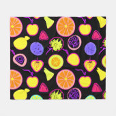 Couverture Polaire Fruits de Neon Vibrants (Devant (Horizontal))