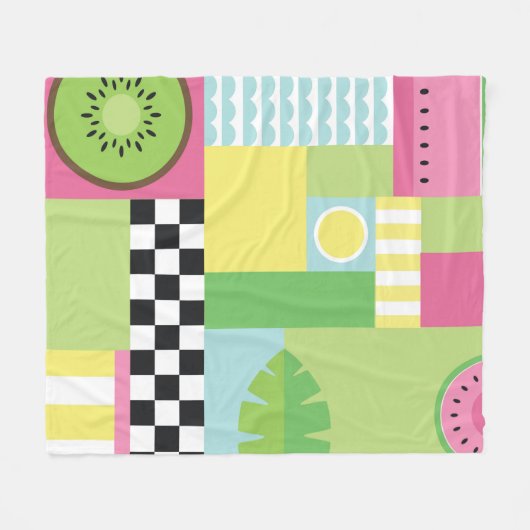 Couverture Polaire Fruits d'été (Devant (Horizontal))
