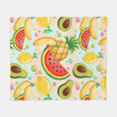 Couverture Polaire Fruits d'été frais Motif (Devant (Horizontal))