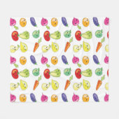 Couverture Polaire fruits et légumes animés (Devant (Horizontal))