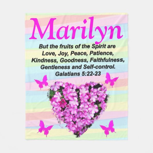 COUVERTURE POLAIRE FRUITS FLORAUX ROSES DU BLANCHET PERSONNALISÉ D'ES (Devant)