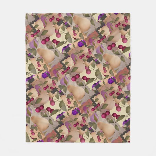 Couverture Polaire Fruits, patchwork (Devant)