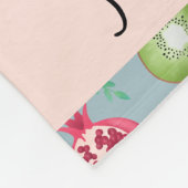 Couverture Polaire Fruits tropicaux mignons Motif d'été Nom Enfants (Coin)