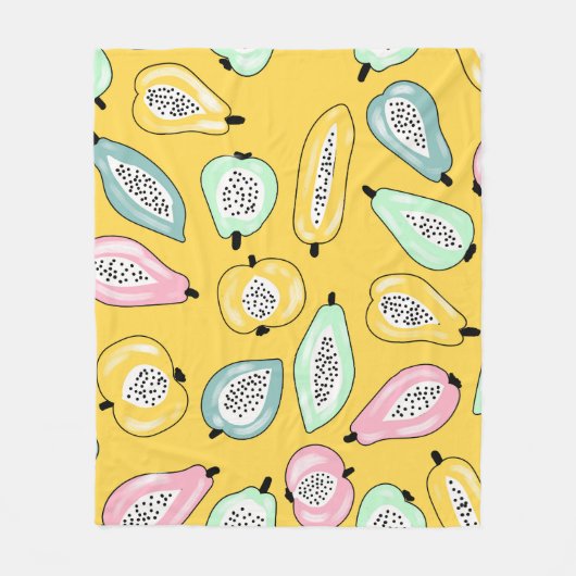 Couverture Polaire Fruits tropicaux : Motif d'impression dynamique (Devant)