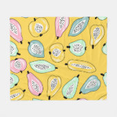 Couverture Polaire Fruits tropicaux : Motif d'impression dynamique (Devant (Horizontal))