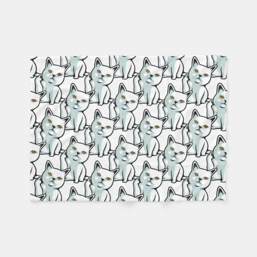 Couverture Polaire FU cat drôle de geste de la main (Devant (Horizontal))