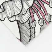 Couverture Polaire Fuchsia en blanc et rose (Coin)