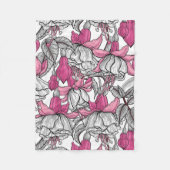 Couverture Polaire Fuchsia en blanc et rose (Devant)