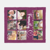 Couverture Polaire Fuchsia Family Memories Neuf Photo Collage (Devant (Horizontal))