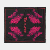 Couverture Polaire Fuchsia Peony Abstrait Floral Personnalisé (Devant (Horizontal))