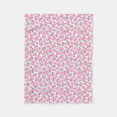 Couverture Polaire Fuchsia Pink Aquarelle Jardin Floral (Devant)