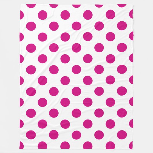 Couverture Polaire Fuchsia polka (Devant)