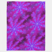 Couverture Polaire Fuchsia Purple Blue Starburst psychédélique fracta (Devant)