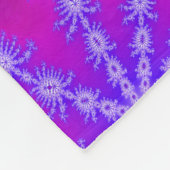 Couverture Polaire Fuchsia Purple Blue Starburst psychédélique fracta (Coin)