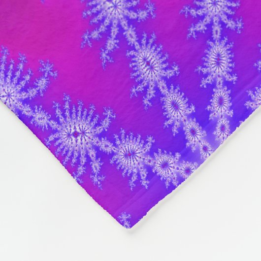 Couverture Polaire Fuchsia Purple Blue Starburst psychédélique fracta (Coin)
