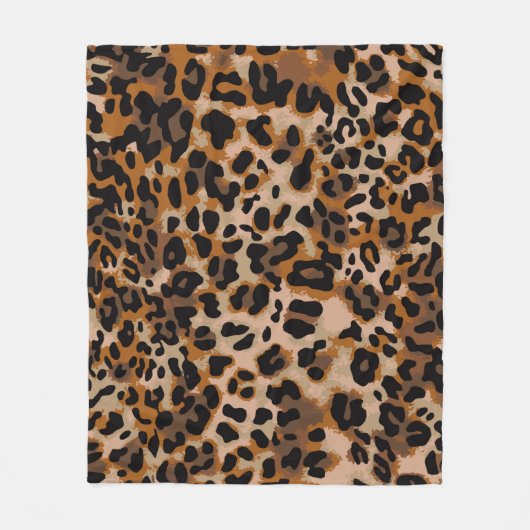 Couverture Polaire Full seamless jaguar cheetah animal skin pattern. (Devant)