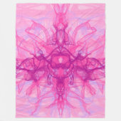 Couverture Polaire FUMÉE ROSE - Art fractal moderne et abstrait - (Devant)