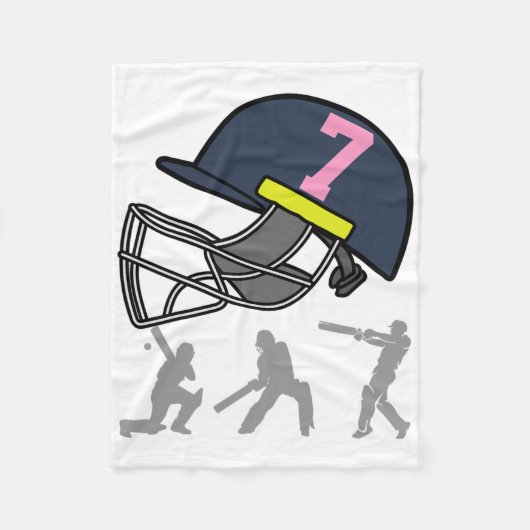 Couverture Polaire Fun 7th Birthday Cricket Player Boys Kids 7 Year O (Devant)