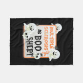 Couverture Polaire Fun Boo Halloween Ghost Ms Multiple Sclerose (Devant (Horizontal))