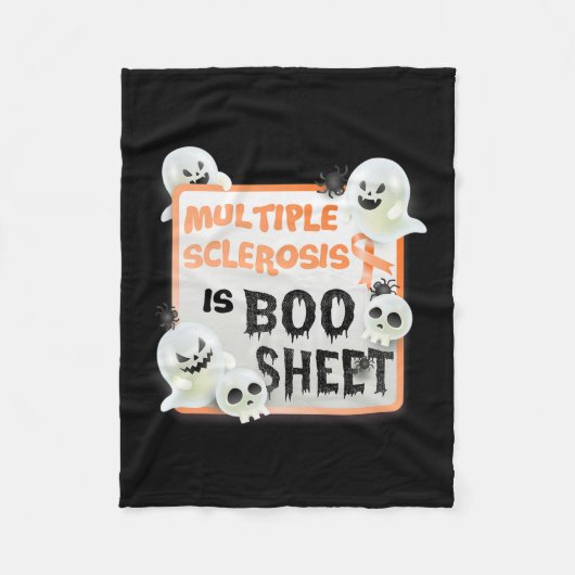 Couverture Polaire Fun Boo Halloween Ghost Ms Multiple Sclerose (Devant)