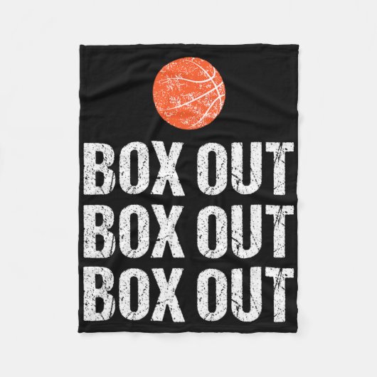 Couverture Polaire Fun Bysketbyll Coach Box Out Citation Grunge Graph (Devant)