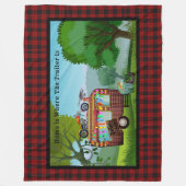 Couverture Polaire Fun Camper Trailer Accueil Mat Maison Est Où (Devant)
