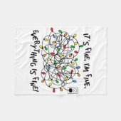 Couverture Polaire Fun Christmas Lights Its Fine Im Fine Everything I (Devant (Horizontal))
