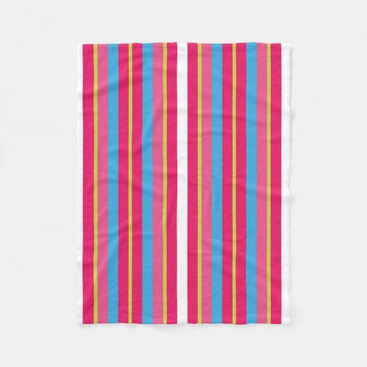Couverture Polaire Fun Coloré Multi Stripes (Devant)