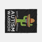 Couverture Polaire Fun Cute Autistique Support _ Funny Autism Warrior (Devant (Horizontal))