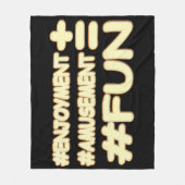 Couverture Polaire "FUN EQUATION" Mignonne Expression Design. Command (Devant)
