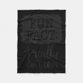Couverture Polaire Fun Fact I Really Don’t Care, Sarcastic Quotes Fun (Devant)