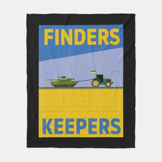 Couverture Polaire Fun Farmer Tractor Ukraine Drapeau Support Finders (Devant)