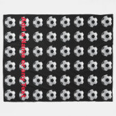 Couverture Polaire Fun Football balle de football Fleece Jeter Blanke (Devant (Horizontal))