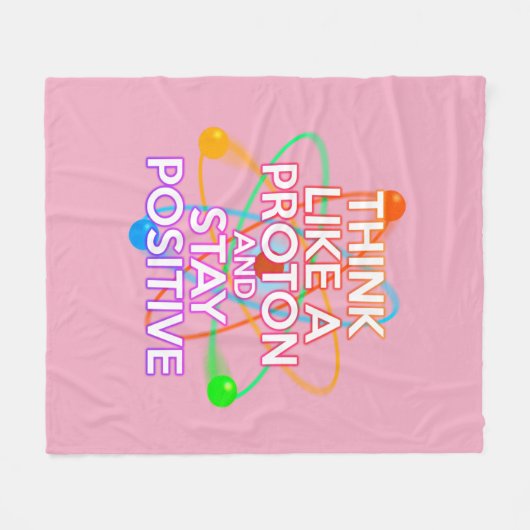 Couverture Polaire Fun Fun Girly Rose Inspirant Science Dit (Devant (Horizontal))