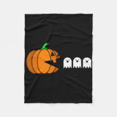 Couverture Polaire Fun Halloween Citrouille manger Ghost (Devant)
