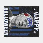 Couverture Polaire Fun Joe Biden Happy Halloween Confus Pour Le 4ème  (Devant (Horizontal))