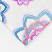 Couverture Polaire Fun Lotus Flower Monogramme rose Pastel Vert (Coin)