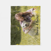 Couverture Polaire Fun Modern Animaux Photo Monogramme personnalisé (Devant)