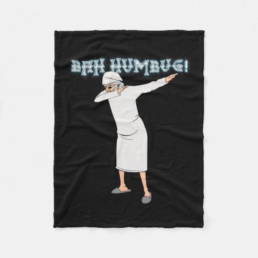 Couverture Polaire Fun Noël Carol Dabbing Scrooge Nightgown Bah (Devant)