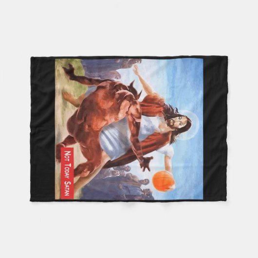 Couverture Polaire Fun Not Today Satan Jesus Crossover Bysketbyll (Devant (Horizontal))