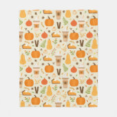 Couverture Polaire Fun Orange Fall Motif (Devant)